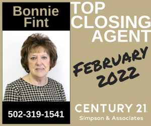 02 2022 Top Closing Agent - Bonnie Fint