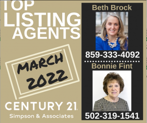 03 2022 Top Listing Agent - Beth Brock and Bonnie Fint