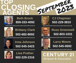09 2023 Top Closing Agents - Brock Chapman Clark Greenwell Johnson Moore Prather v3