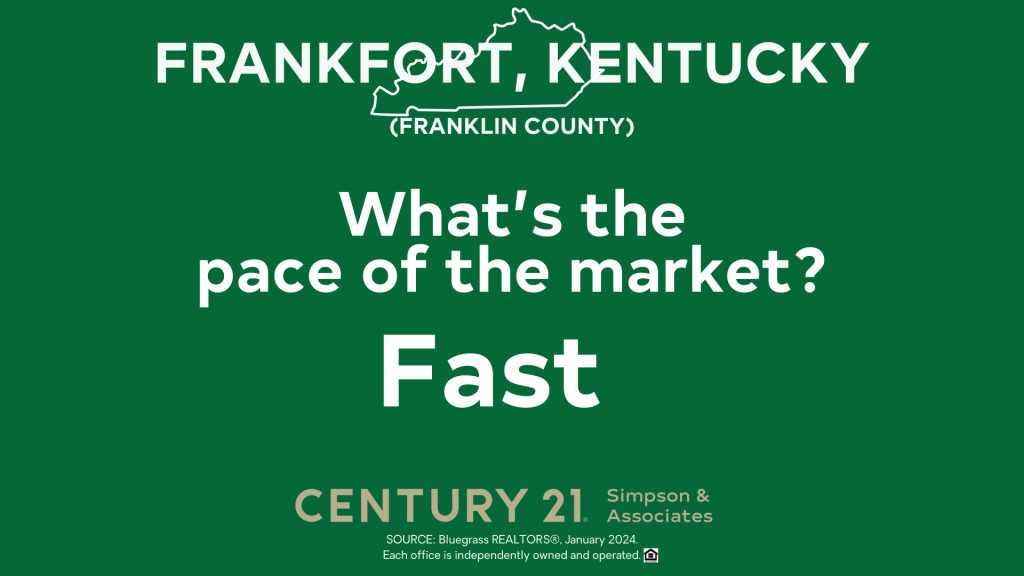 What's the pace of the market for Frankfort-Franklin Co KY? Fast